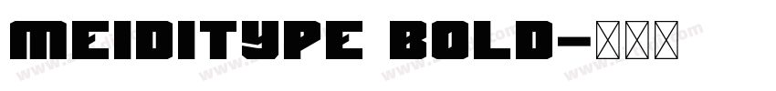 MEIDITYPE BOLD字体转换